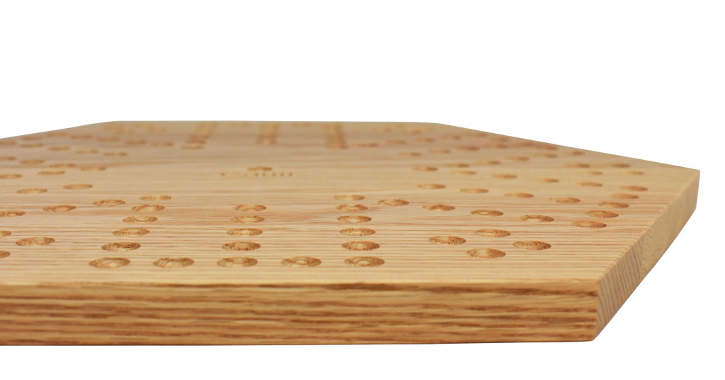 Solid Oak 16 inch Wooden Marbles Board Game D672231