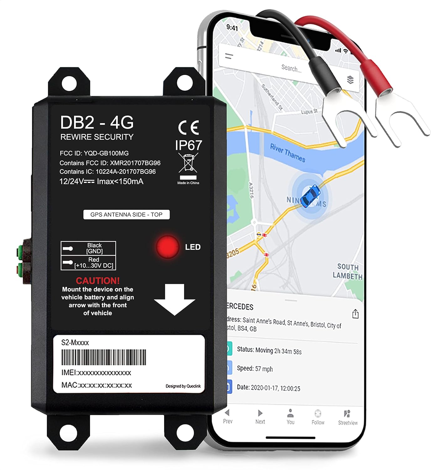 Hard-Wired GPS Tracker for Vehicles Y6016
