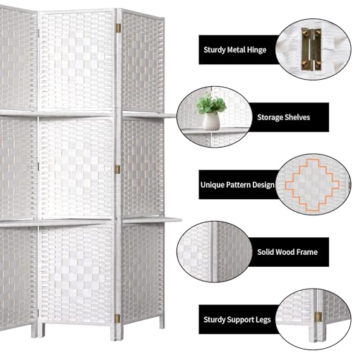 Natural 6 Panel Room Divider F8386