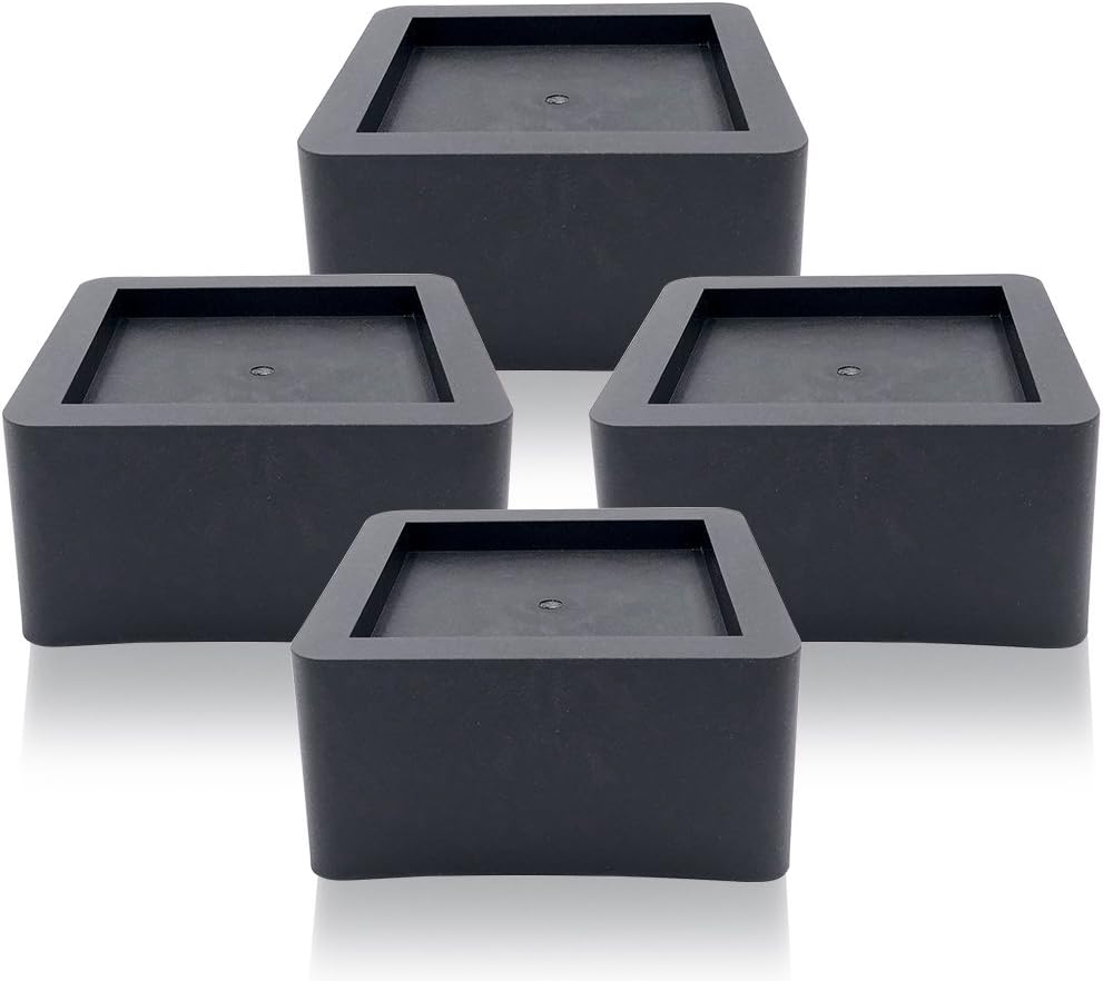 3 Inch Black Bed Risers Set of 4 I351