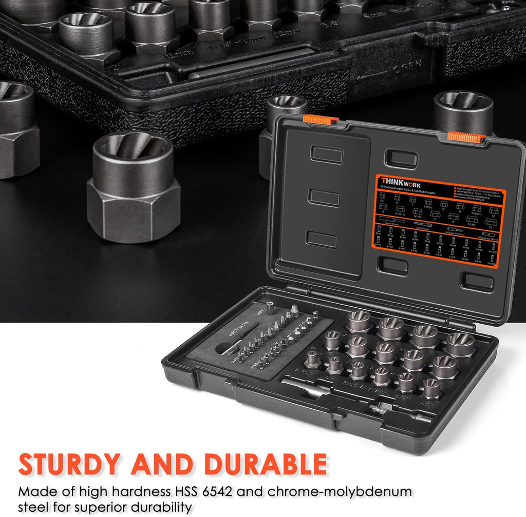 39-Piece HSS Damaged Screw Extractor Set U25272