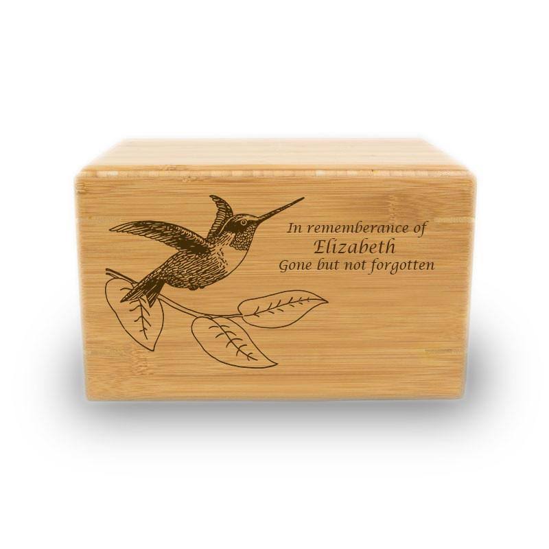 Large Natural Brown Bamboo Cremation Urn S5514