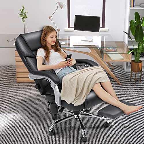 White Ergonomic Office Chair with Massage and Heat V304129