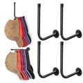 3 Pack Metal Wall Mount Hat Rack Holds 20 Caps Black S8213