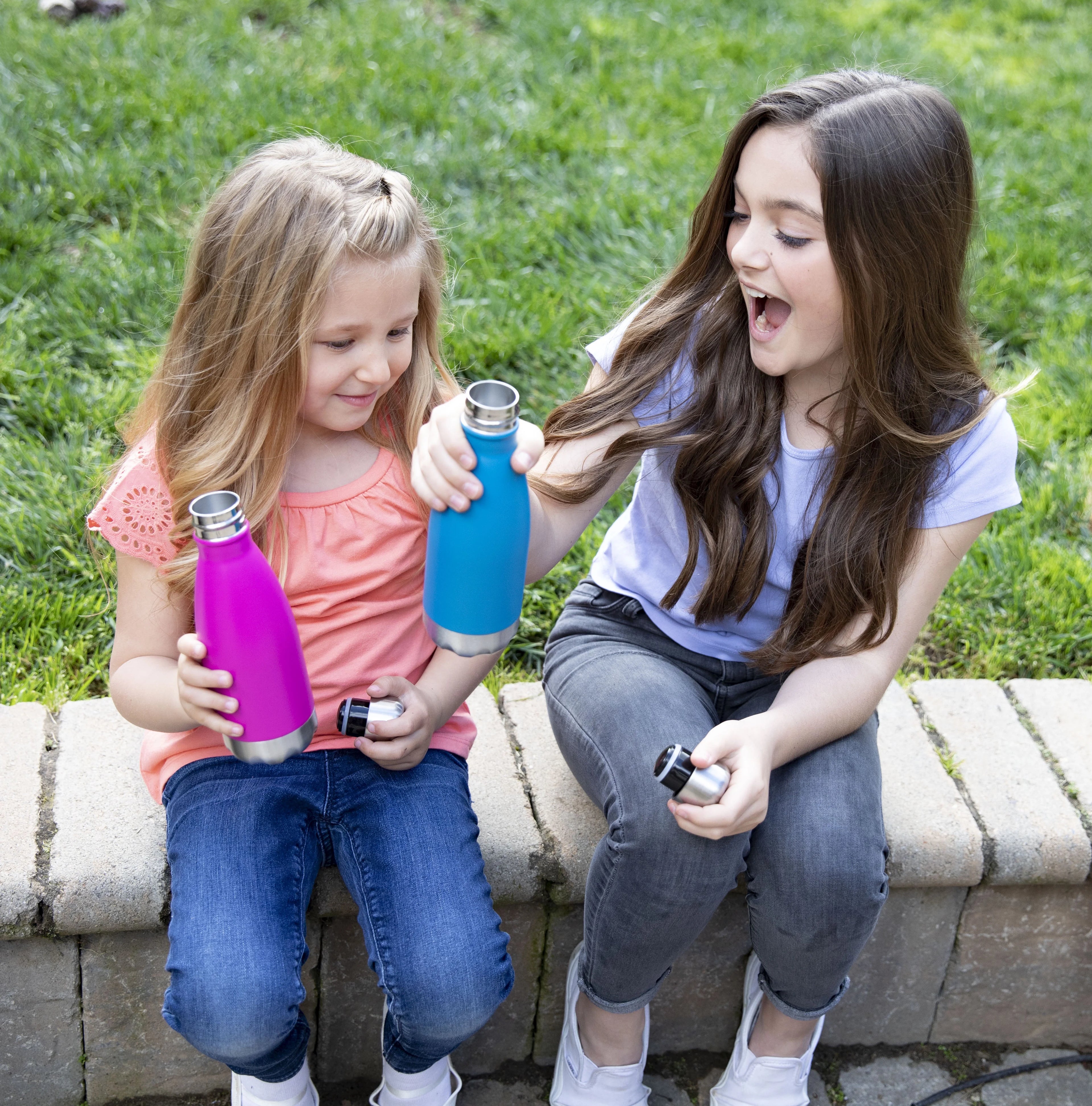 12 oz Hawaiian Blue Stainless Steel Vacuum Insulated Water Bottle B109
