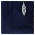 Royal Blue Electric Heated MicroPlush Throw Blanket O71264