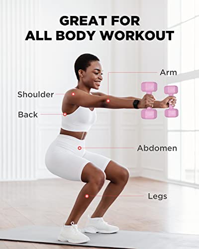Dumbbell Sets - 5/10/15/20/25/36 lb Dumbbells Pair Hand Weights Set of 2 - Easy Grip - Arm Weights U4017