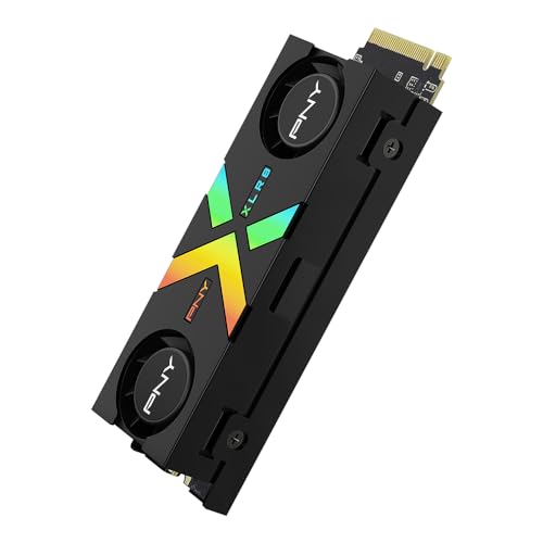 1TB PCIe Gen5 x4 NVMe M.2 SSD with Dual Fan Black Heatsink K3899