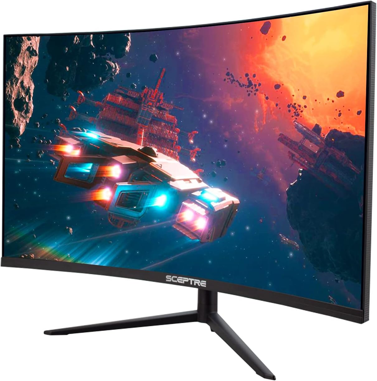 32 inch Curved QHD Gaming Monitor 2560 x 1440 165Hz 1ms HDR400 AMD FreeSync Premium Height Adjustable DisplayPort HDMI Build-in Speakers Black V529095