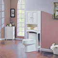 Taller Wooden Bathroom Storage Cabinet with Double Doors S95746