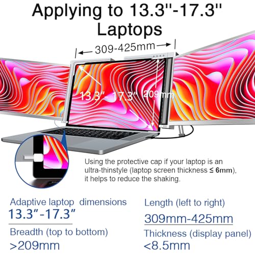 15.6inch FHD 1080P USB C HDMI IPS Portable Monitor with Smart Cover K3926