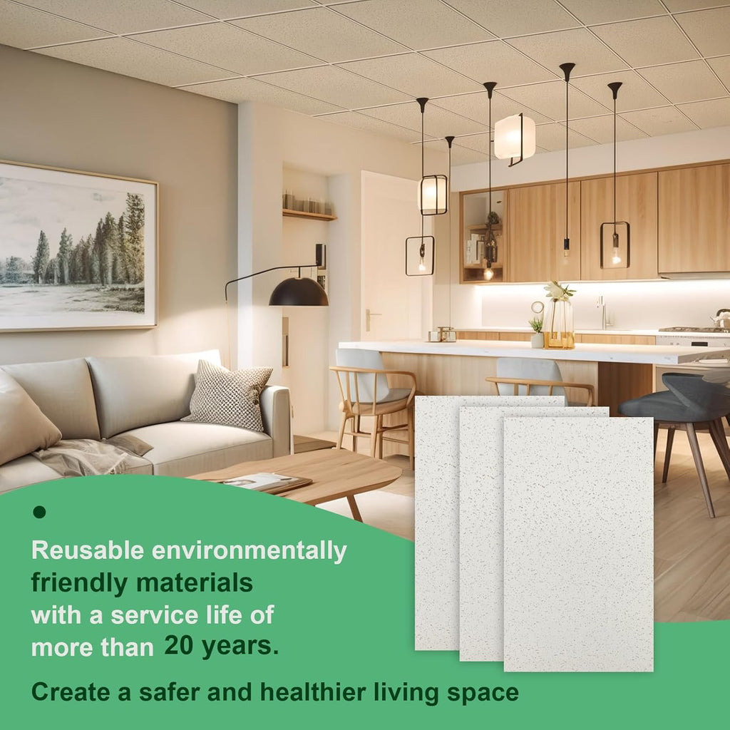 2ft x 4ft PVC Ceiling Tiles, Package of 10 O682