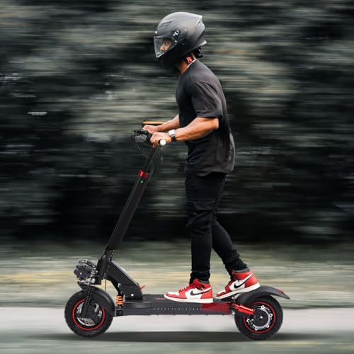 800/1200W Motor 48V 15/18/21AH Battery 11" All-Terrain Tires Heavy Duty Electric Scooter with Seat J53995