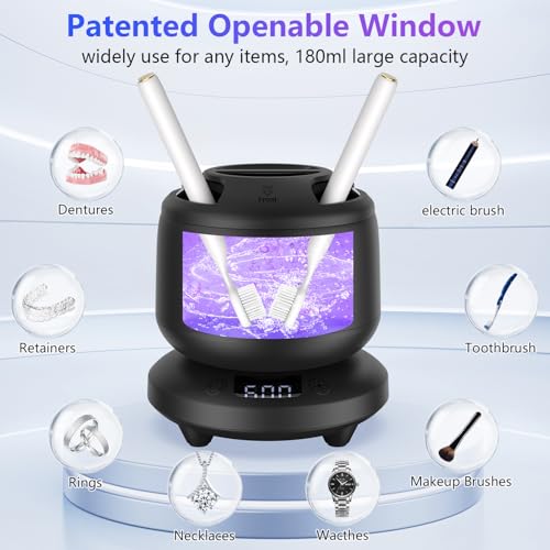 Ultrasonic Retainer Cleaner with 4 Modes (White) E809