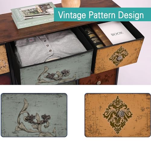 9 Drawer Fabric Dresser A22903