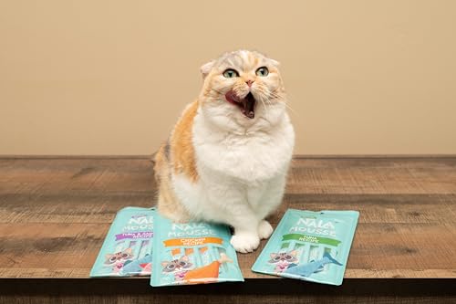 Natural Lickable Cat Squeeze Up Treat Variety Pack Mousse Wet Food Cat Puree Grain Free 24 Pack 12 oz. R1573