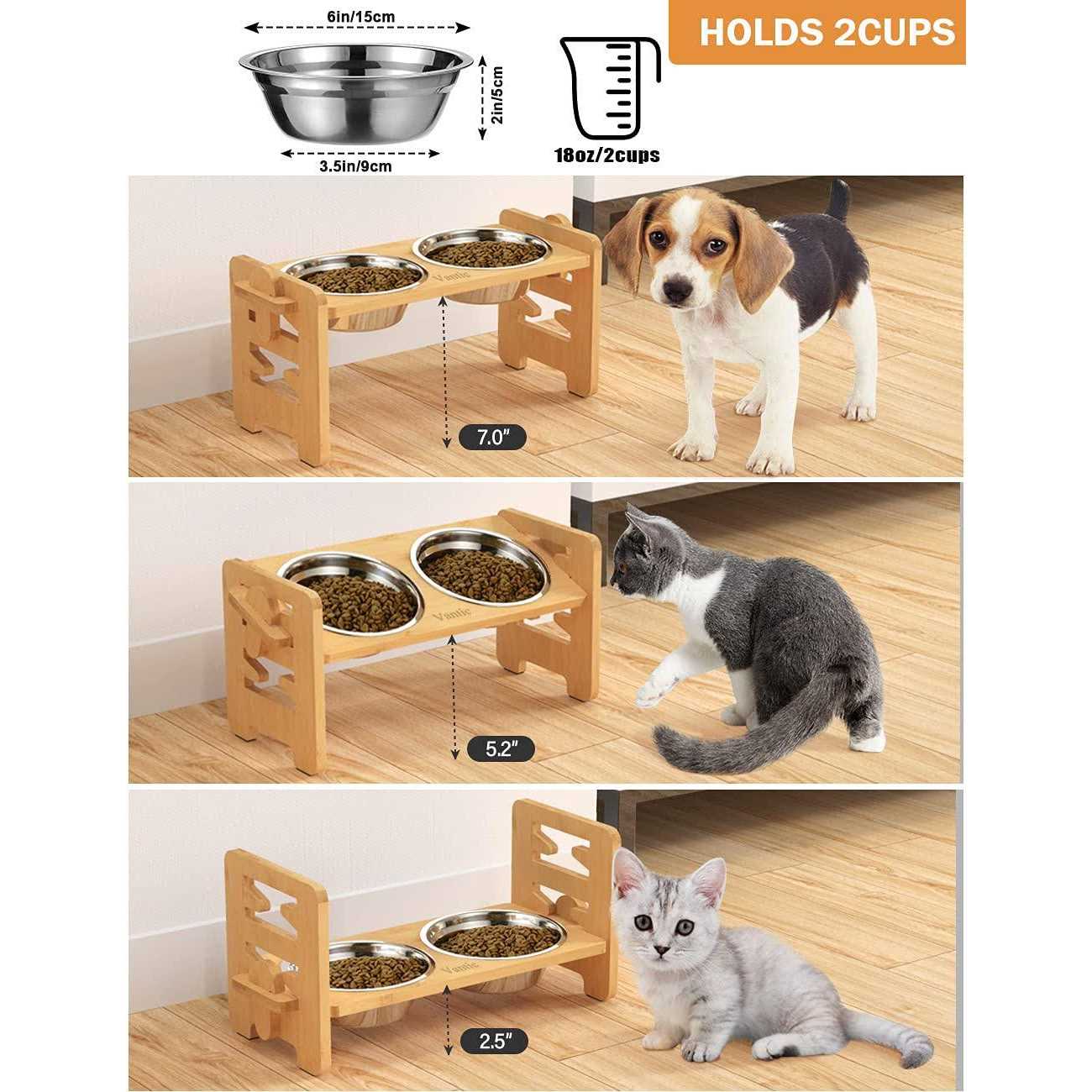 Elevated Dog Bowls with Stand for Small Size Dogs and Cats K731991