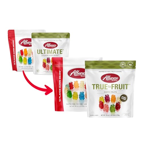 12 Flavor Gummi Bears, 1 Ounce Bag of Candy (Pack of 200) X559
