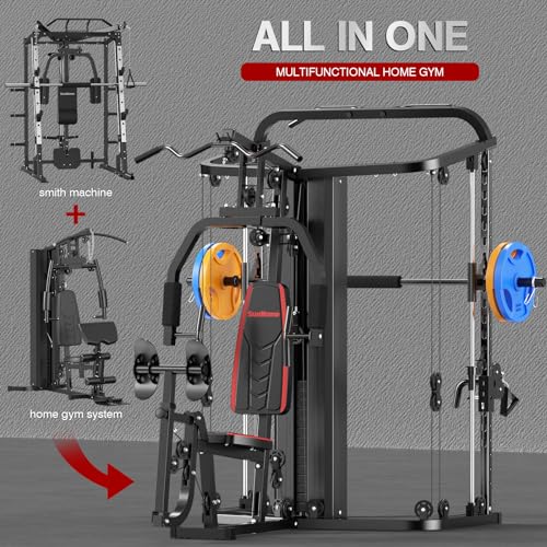 Smith Machine with 138LB Weight Stack C650