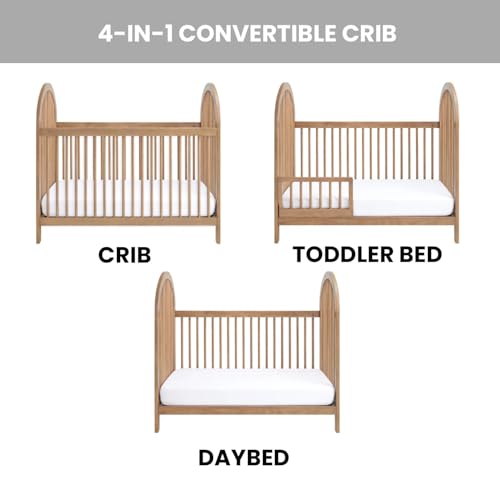 3-in-1 Island Crib, Honey Wood A536816