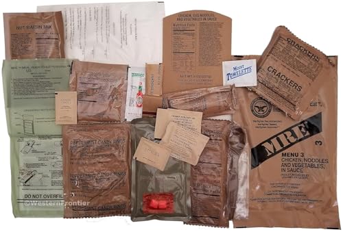 24 Pack MRE Meals Ready to Eat Variety Pack with Flameless Heater D678