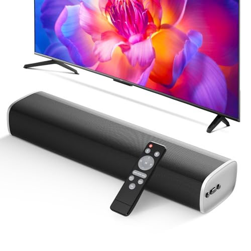 TV Sound Bar, Bluetooth 5.0 Soundbar 50W 17Inch with ARC/Optical/AUX Connection V30726