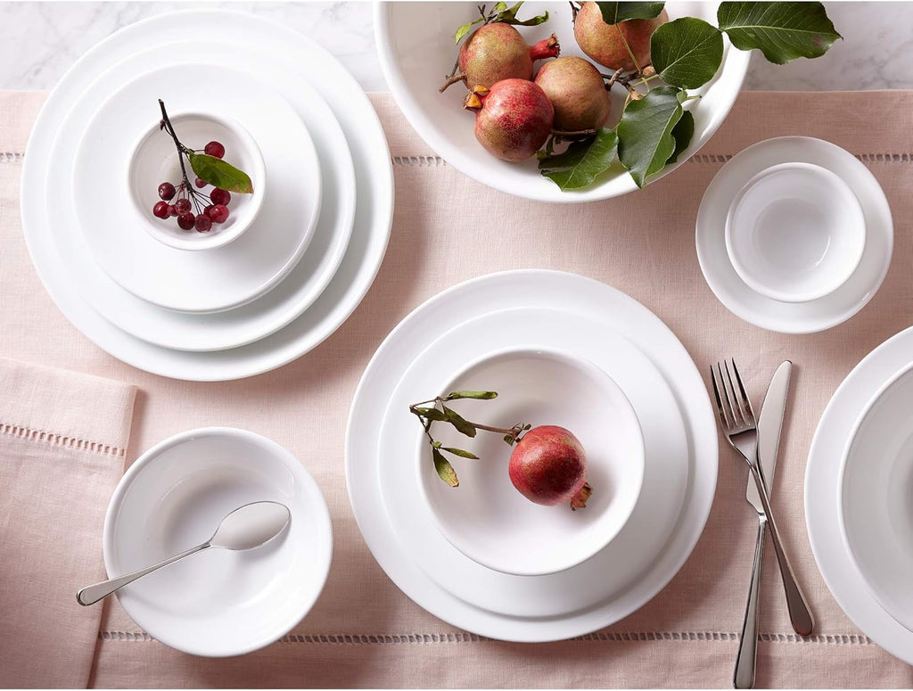 50-Piece Chip Resistant White Dinnerware Set N6569