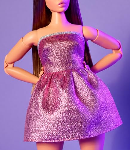 Barbie Looks Doll with Brown Hair & Shimmery Pink Strapless Dress C51646