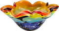 8” Mouth-Blown Art Glass Bowl H1933