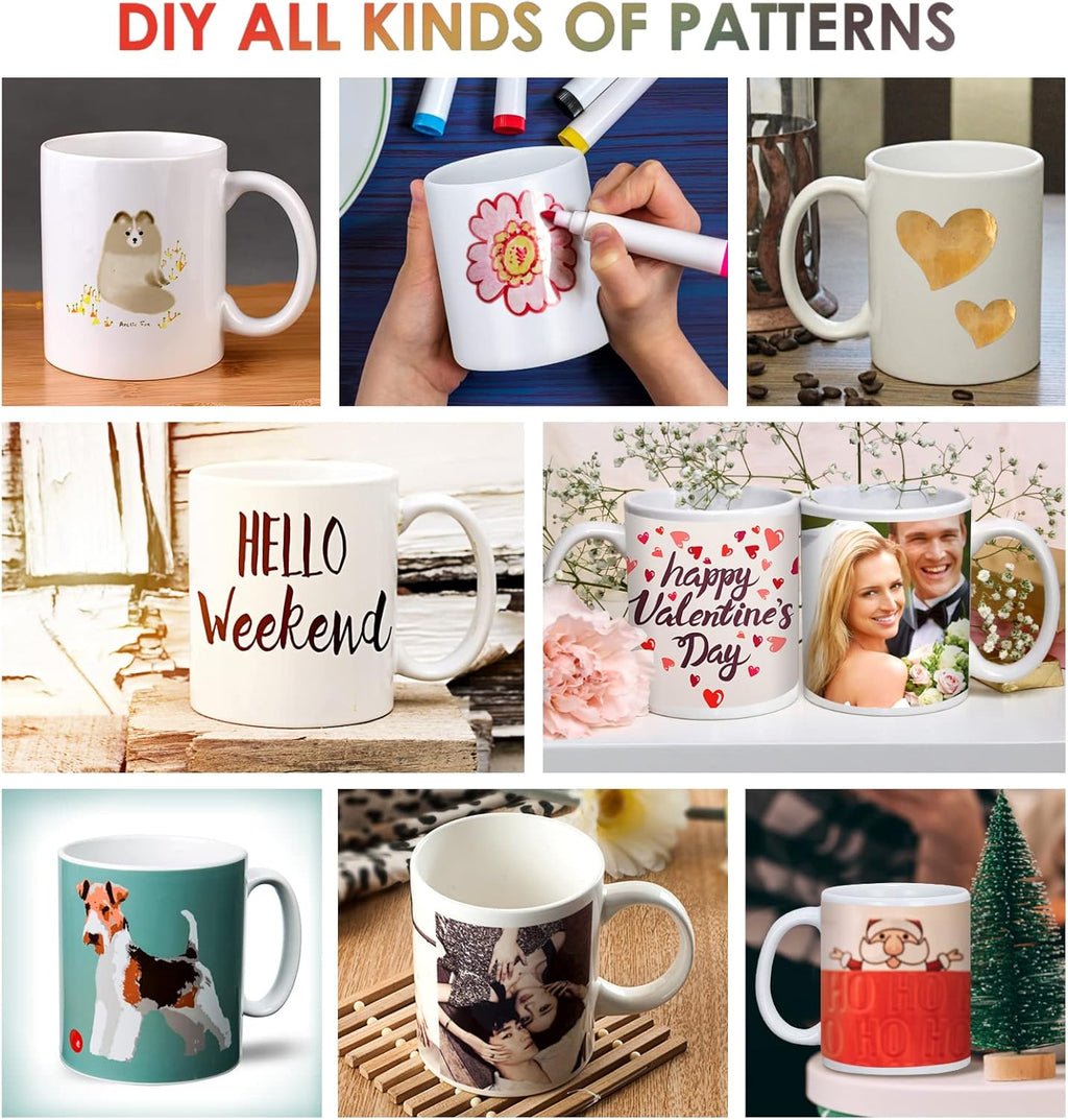 12 Pcs 11 oz White Ceramic Sublimation Mugs N28865