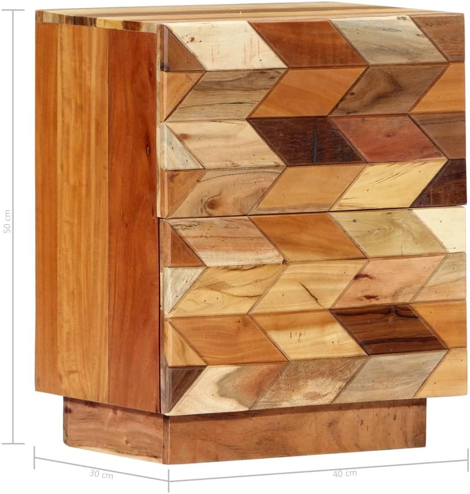 Solid Reclaimed Wood Side Table 15.7"x11.8"x19.7" F353338