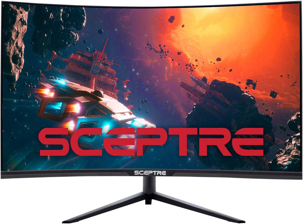 32 inch Curved QHD Gaming Monitor 2560 x 1440 165Hz 1ms HDR400 AMD FreeSync Premium Height Adjustable DisplayPort HDMI Build-in Speakers Black V529095