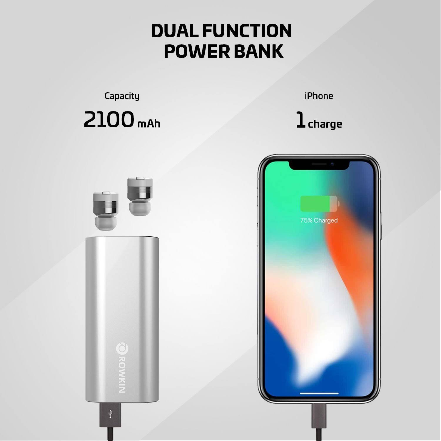 True Bluetooth Wireless Earbuds with Charging Case O852