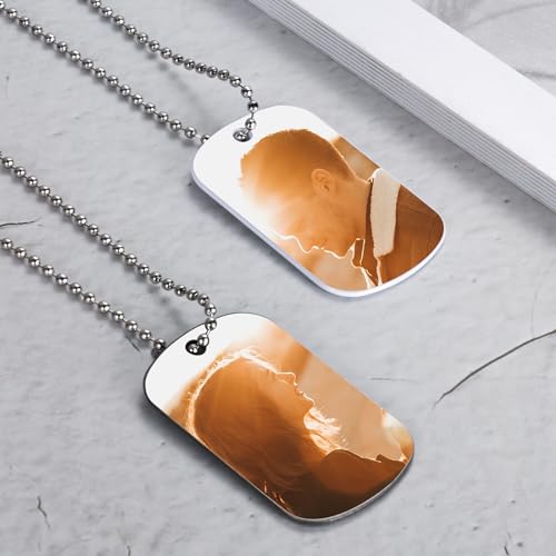 Fingerprint Dog Tag Pendant Necklace Z29865