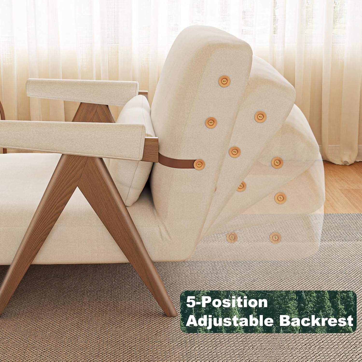 3-in-1 Single Chair Bed Sleeper with Adjustable Backrest T601
