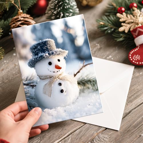 Set of 20 Boxed Christmas Cards with Envelopes & Stickers, 5" x 7" U854326
