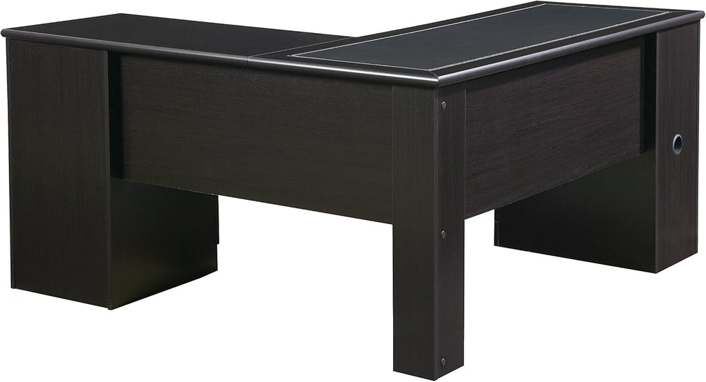 L-Shaped Desk, 30H x 58 3/4W x 18 3/4D, Espresso Z3003