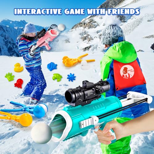 28 Pack Snow Toys with Snowball Launcher, Duck Snowball Maker, Animal Sand Molds X9447