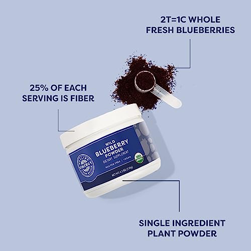 USDA Organic Wild Blueberry Supplement Powder, 62 Servings (250g) U263963