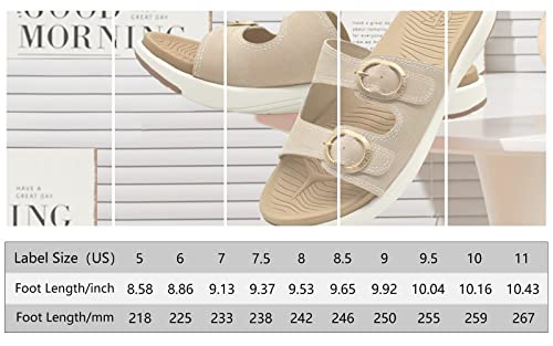 Orthotic Slides Slip on Flat Sandals With Adjustable Straps E1208