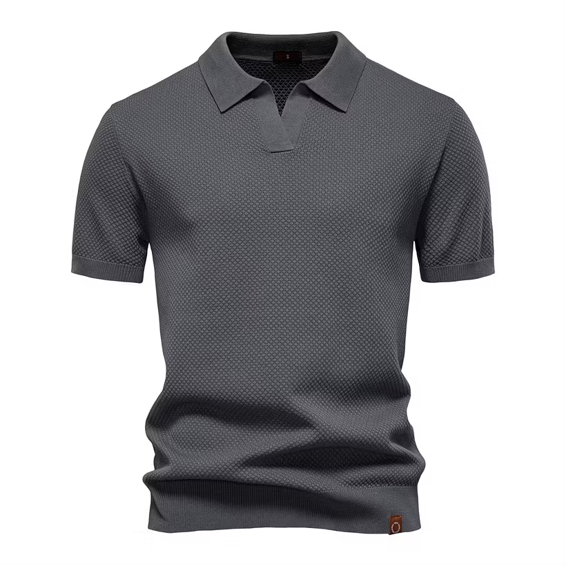 Men's Business Seagull Collar Wool Polo Shirt