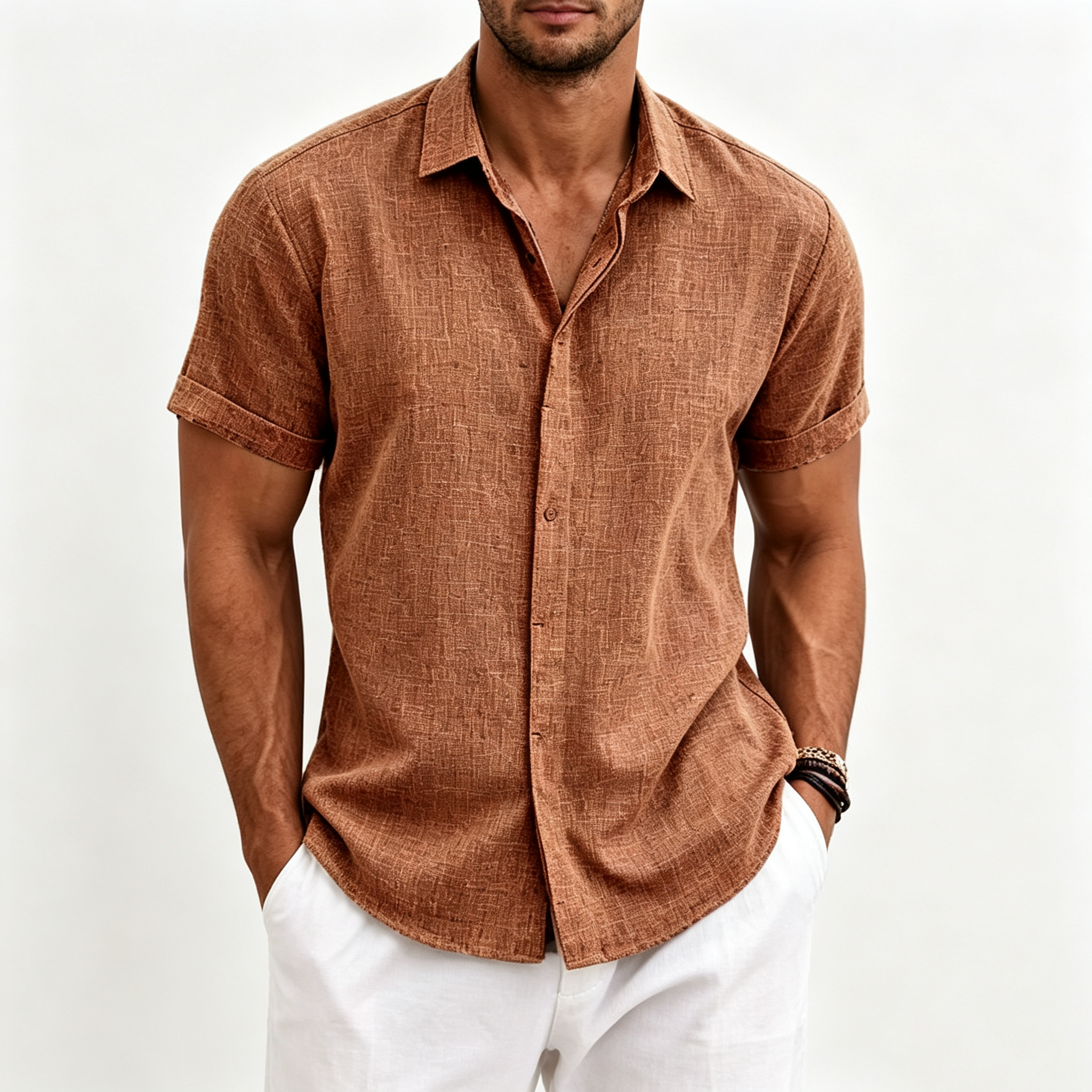 Vacation Loose Linen Short-Sleeve Shirt
