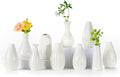 Mini Ceramic Vase Set of 10 White V673