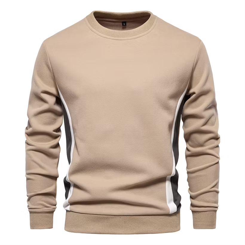 Men's Patchwork Cotton Casual Sweatshirt