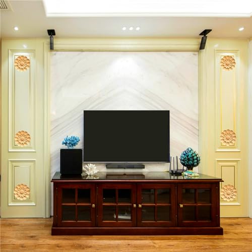 4Pcs Round Wood Appliques for Furniture Decoration (3.15"x3.15") I832397