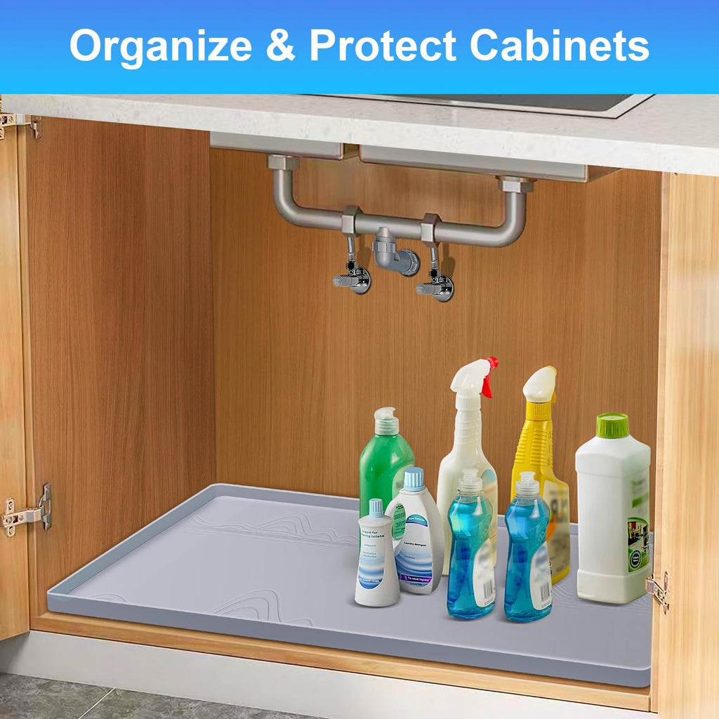 Light Grey Silicone Under Sink Mat A253