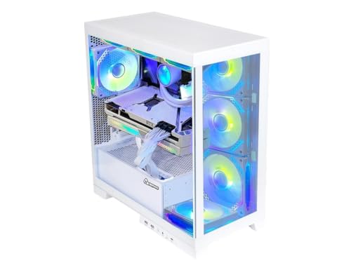 Black Gaming PC Desktop with AMD Ryzen 7 5700G, RTX 4070 12GB, 32GB DDR4 RAM, 1TB SSD J3326