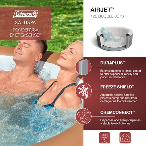 Orange Inflatable Hot Tub with AirJets and Cover Z45782