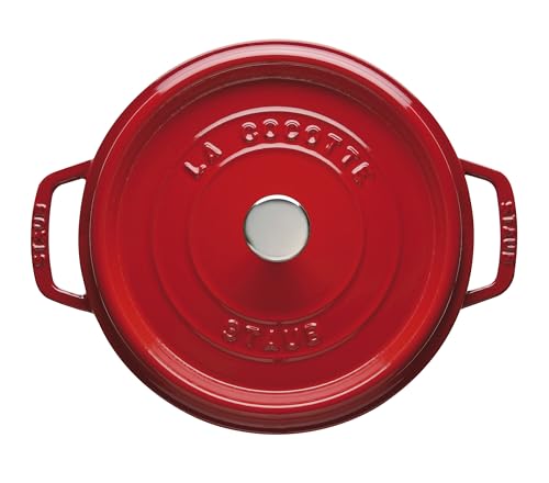 4 Qt. Round Cocotte Cherry Red I245