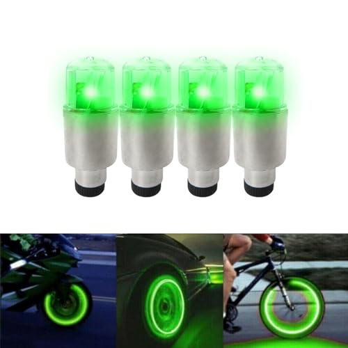 Green LED Tire Valve Stem Caps 6 Pack N544172